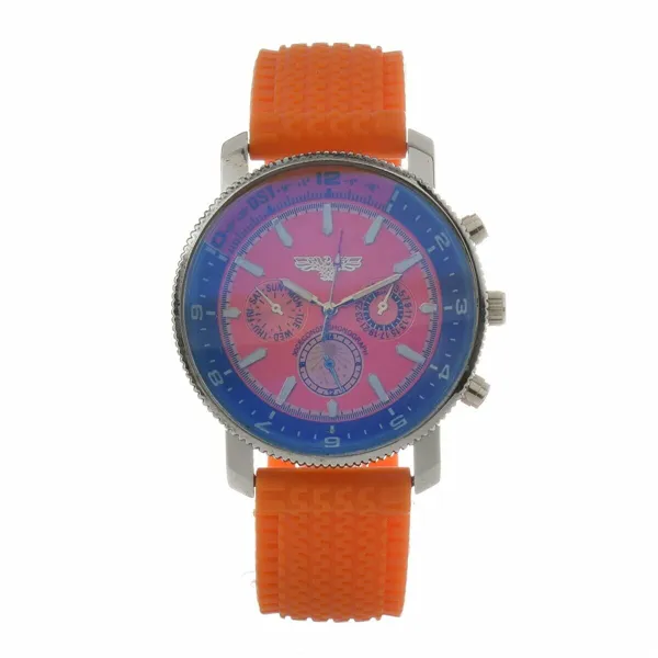 Miesten rannekellot Eagle Valkoinen Pinkki (Ø 40 mm)