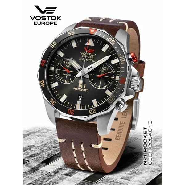 Laikrodis vyrams Vostok 6S21-225A618 Juoda