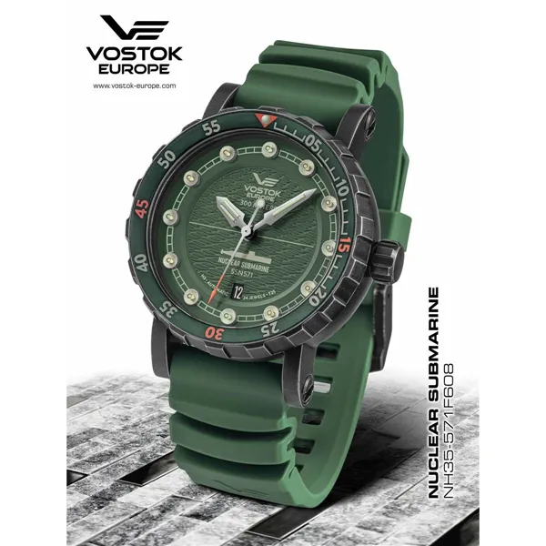 Мужские часы Vostok NH35A-571F608 Зеленый