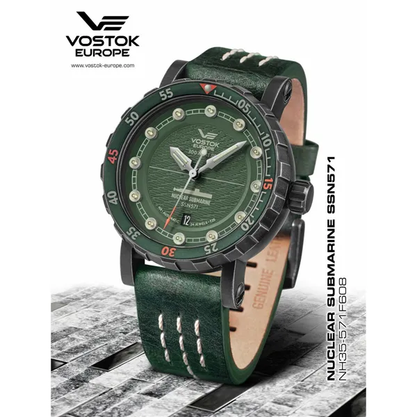Мужские часы Vostok NH35A-571F608 Зеленый