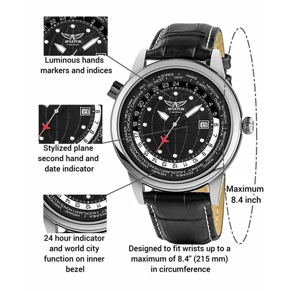 Laikrodis vyrams Aviator AVW6975G354 (Ø 45 mm)