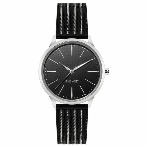 Laikrodis moterims Nine West NW-2567SVBK (Ø 36 mm)