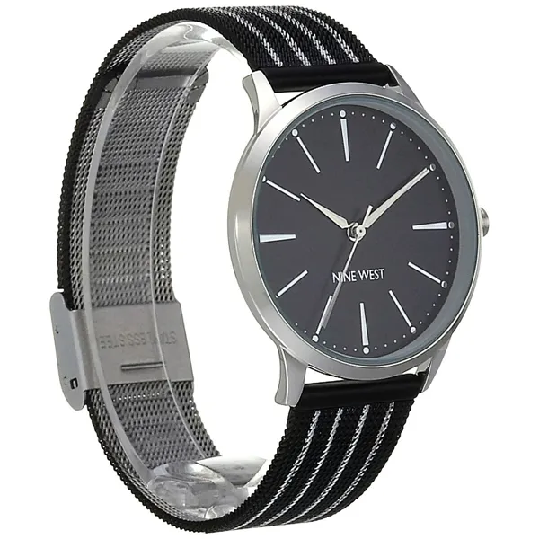 Laikrodis moterims Nine West NW-2567SVBK (Ø 36 mm)