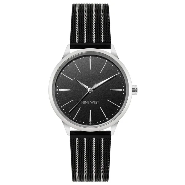 Laikrodis moterims Nine West NW-2567SVBK (Ø 36 mm)