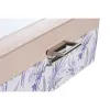 Dėžutė laikrodžiams DKD Home Decor Balta Pilka Alyvinė Šviesiai rožinis PVC Stiklas 22,5 x 19,5 x 9,5 cm (2 vnt.)