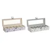 Box for watches DKD Home Decor White Grey Lilac Light Pink Crystal 33 x 11 x 9 cm (2 Units)