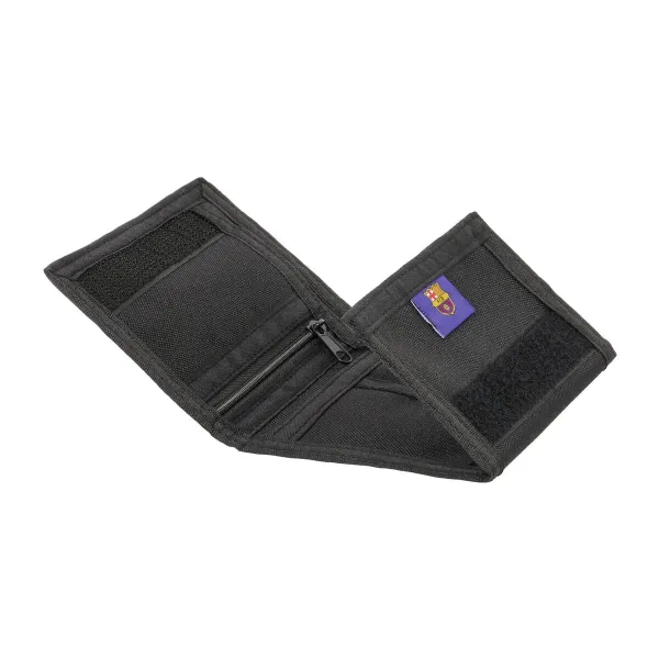 Naudas Maks F.C. Barcelona Black Melns 12,5 x 9,5 x 1 cm