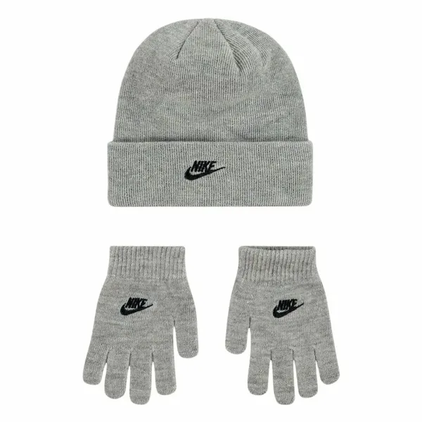 Cepure un cimdi Nike Club Pelēks