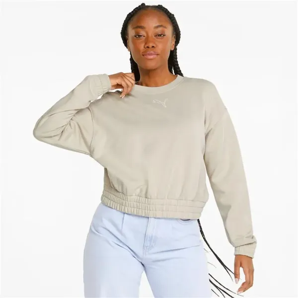 Naisten huputon collegepaita Puma HER Crew W Beige