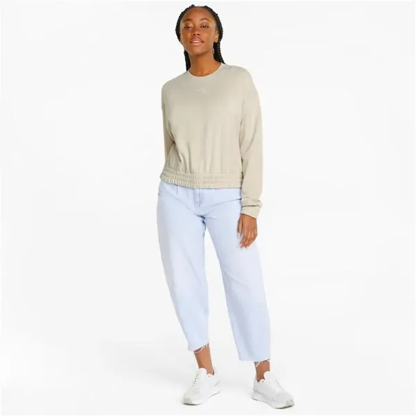 Naisten huputon collegepaita Puma HER Crew W Beige