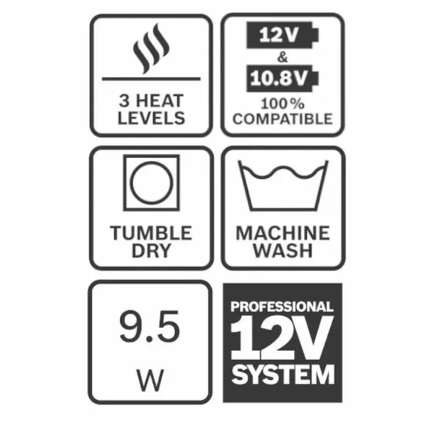Darbo striukė BOSCH GHH 12 Juoda 2XL (XXL)