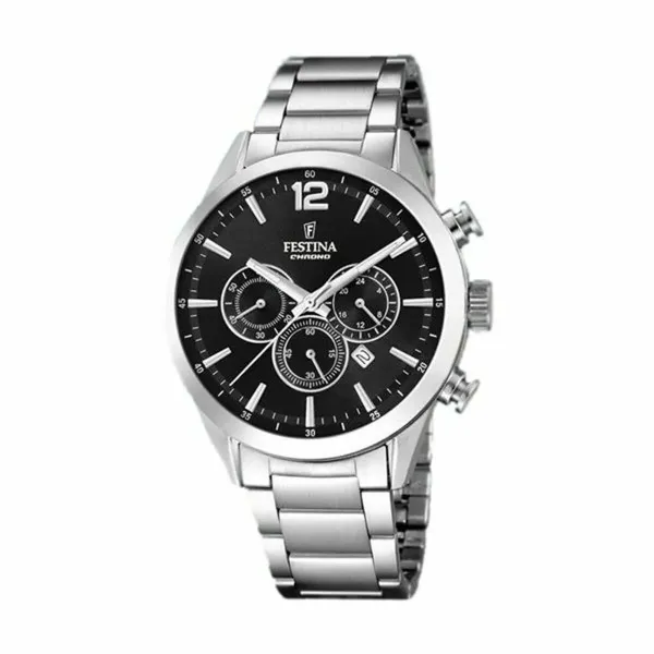 Мужские часы Festina F20343/8 Чёрный Серебристый
