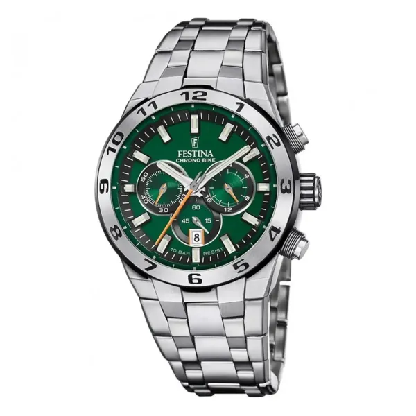 Мужские часы Festina F20670/2 Зеленый Серебристый