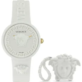 Laikrodis moterims Versace MEDUSA POP 3H + VERSACE WHITE SILICON PURSE (Ø 39 mm)