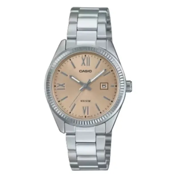 Laikrodis moterims Casio LADY DATE - CHAMPAGNE Sidabras (Ø 30 mm)