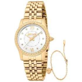 Laikrodis moterims Just Cavalli ANIMALIER SPECIAL PACK + BRACELET Auksinis (Ø 30 mm)