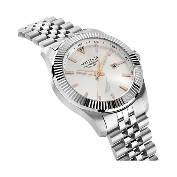 Laikrodis vyrams Nautica NAPPBS250 Sidabras (Ø 43 mm)