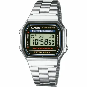 Unisex Pulkstenis Casio A168WA-1YES Melns Sudrabains (Ø 36 mm)