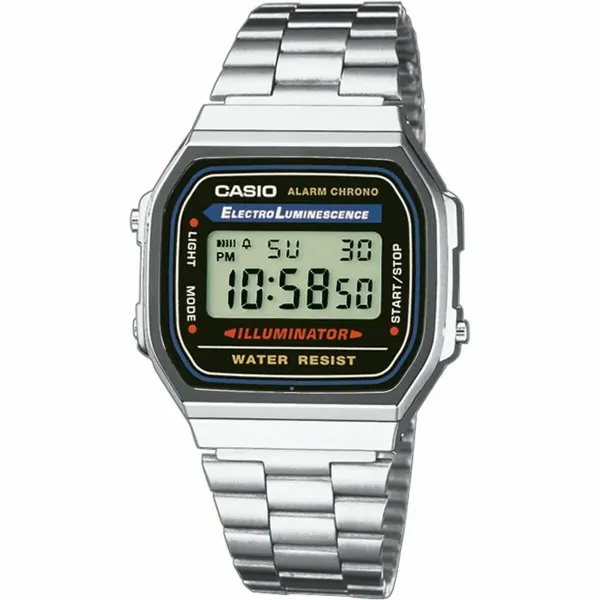 Abiejų lyčių laikrodis Casio A168WA-1YES Juoda Sidabras (Ø 36 mm)