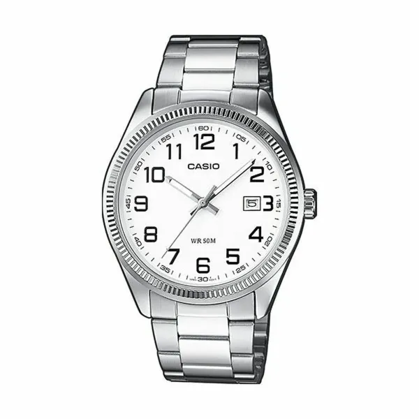 Часы унисекс Casio DATE Белый Серебристый (Ø 39 mm) (Ø 38,5 mm)