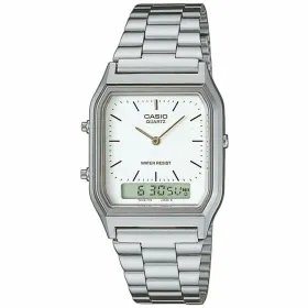 Unisex kellot Casio AQ-230A-7DMQYES Valkoinen Hopeinen (Ø 38,5 mm) (Ø 29 mm)