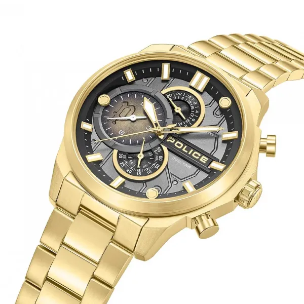 Laikrodis vyrams Police PEWGK0039208 Auksinis