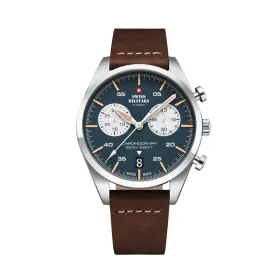 Miesten rannekellot Swiss Military Chrono SM34090.04 Hopeinen