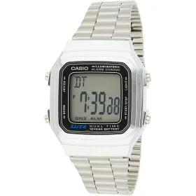 Unisex Pulkstenis Casio VINTAGE Melns Sudrabains (Ø 32 mm) (Ø 34 mm)