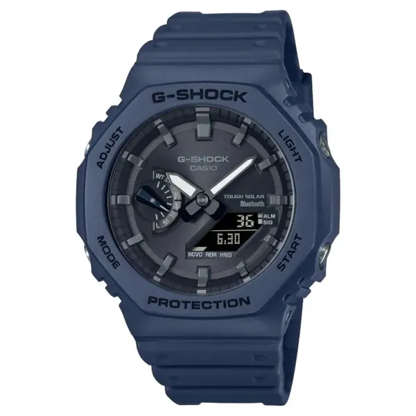 Мужские часы Casio NEW OAK  - BLUETOOTH + TOUGH SOLAR Чёрный (Ø 44,5 mm) (Ø 45,5 mm)