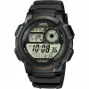 Часы унисекс Casio WORLD TIME ILLUMINATOR - 5 ALARMS. 10 YEAR BATTERY Чёрный Серый (Ø 48 mm)