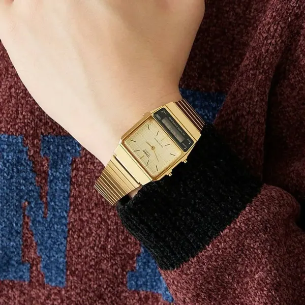 Unisex Watch Casio EDGY COLLECTION RETRO DIAL - GOLD (Ø 40 mm)