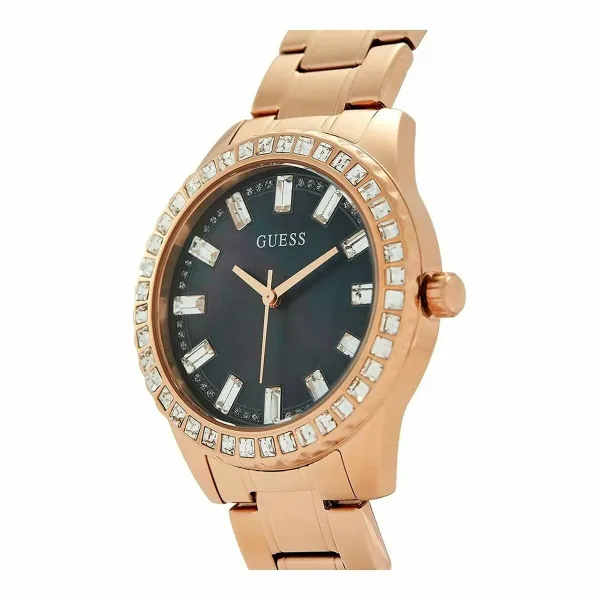 Laikrodis moterims Guess GW0111L3 Juoda Auksinė rožė