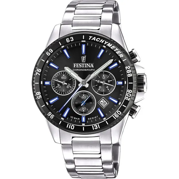 Мужские часы Festina F20560/5 Чёрный Серебристый