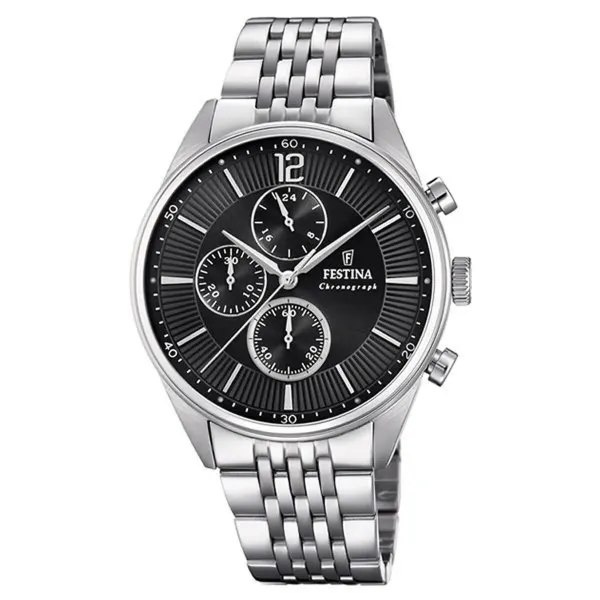 Мужские часы Festina F20285/4 Чёрный Серебристый