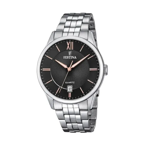 Мужские часы Festina F20425/6 Чёрный Серебристый