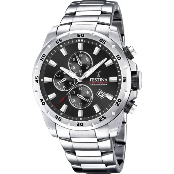 Мужские часы Festina F20463/4 Чёрный Серебристый