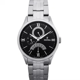 Vīriešu Pulkstenis Festina F16822/4 Melns Sudrabains