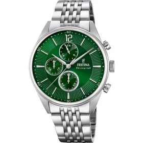 Miesten rannekellot Festina F20285/8 Vihreä Hopeinen