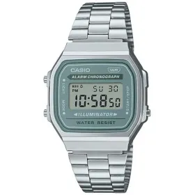 Unisex Kell Casio A168WA-3AYES Roheline Hõbedane (Ø 36 mm) (Ø 35 mm)