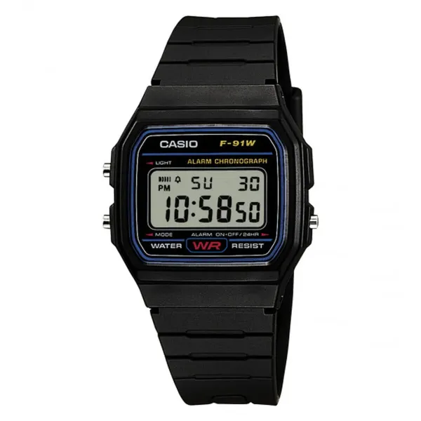 Abiejų lyčių laikrodis Casio F-91W-1YEG Juoda (Ø 35 mm)