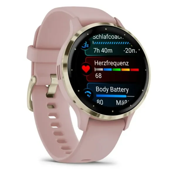 Мужские часы GARMIN 010-02785-03 Белый Золото Розовый