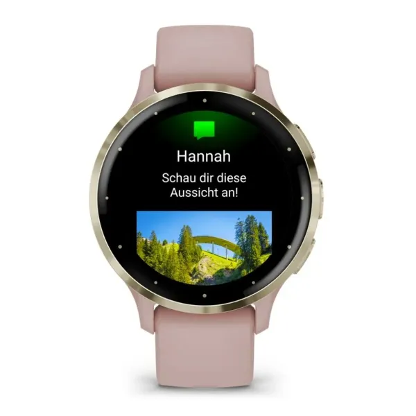Мужские часы GARMIN 010-02785-03 Белый Золото Розовый