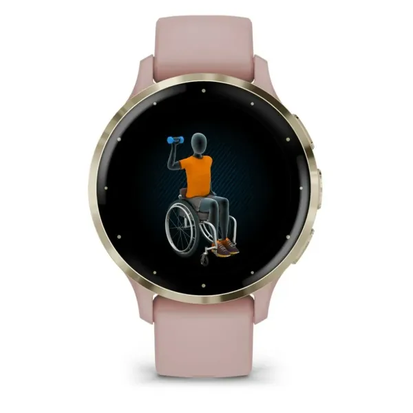 Мужские часы GARMIN 010-02785-03 Белый Золото Розовый