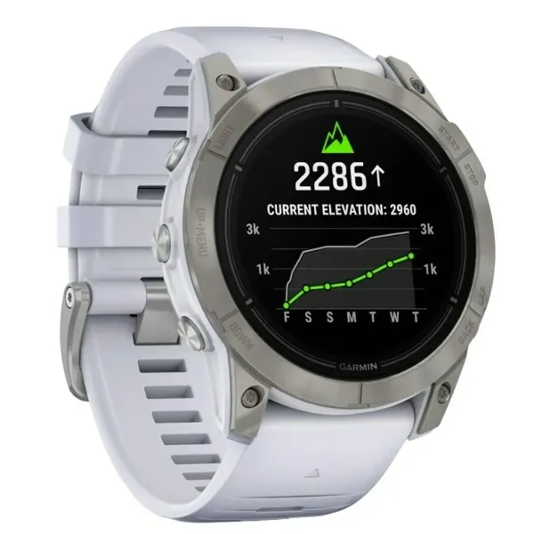 Мужские часы GARMIN 010-02804-11 Белый Титановый