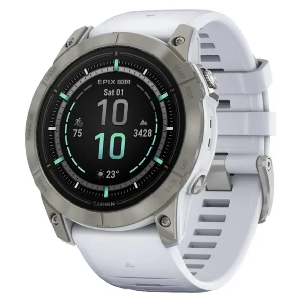 Мужские часы GARMIN 010-02804-11 Белый Титановый