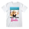 Marškinėliai su trumpomis rankovėmis Barbie Vacay Mode Balta Abiejų lyčių