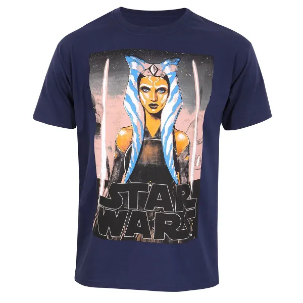 Lühikeste varrukatega T-särk Star Wars White Blades Sinine Unisex
