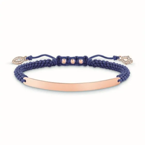 Женские браслеты Thomas Sabo LBA0068-898-1 Синий Красное золото Серебряный
