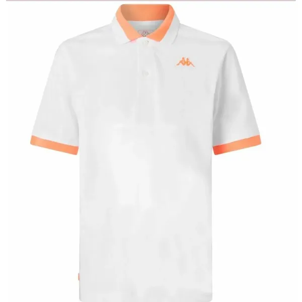 Vyriški polo marškinėliai su trumpomis rankovėmis Kappa 341N22W A14 Balta