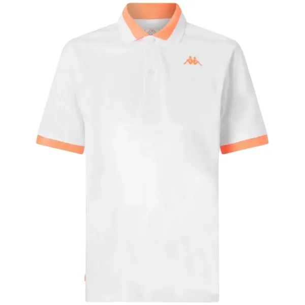 Vyriški polo marškinėliai su trumpomis rankovėmis Kappa 341N22W A14 Balta